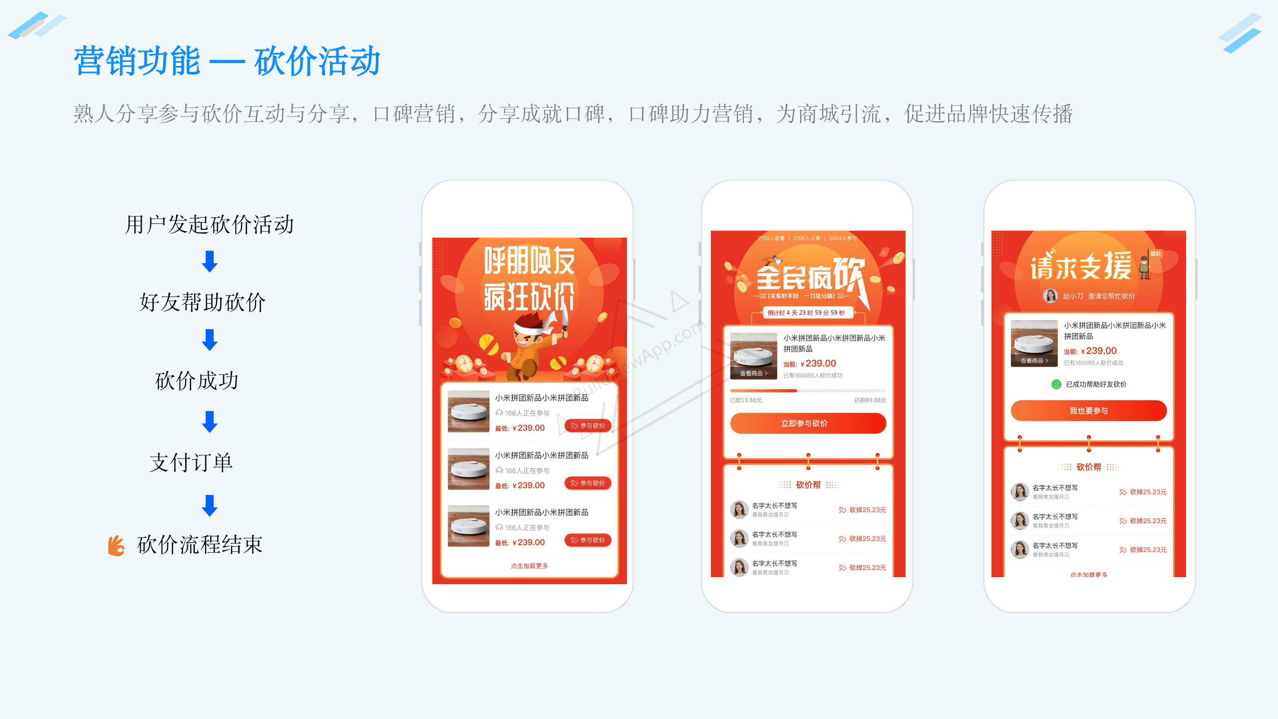 营销功能 — 砍价活动